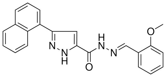 5-NAPHTHALEN-1-YL-2H-PYRAZOLE-3-CARBOXYLIC ACID (2-MEO-BENZYLIDENE)-HYDRAZIDE