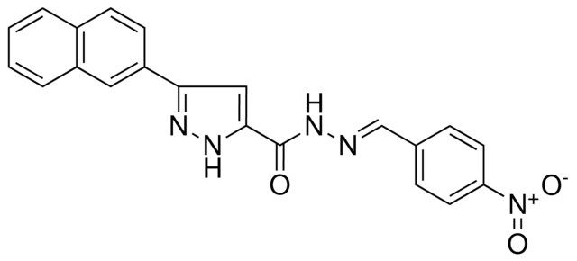 5-NAPHTHALEN-2-YL-2H-PYRAZOLE-3-CARBOXYLIC ACID (4-NITRO-BENZYLIDENE)-HYDRAZIDE