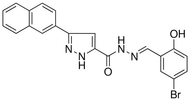 5-NAPHTHALEN-2-YL-2H-PYRAZOLE-3-CARBOXYLIC ACID (5-BR-2-HO-BENZYLIDENE)HYDRAZIDE