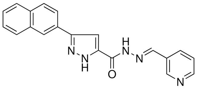 5-NAPHTHALEN-2-YL-2H-PYRAZOLE-3-CARBOXYLIC ACID PYRIDIN-3-YLMETHYLENE-HYDRAZIDE