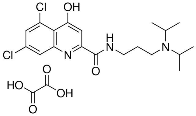 5,7-DICHLORO-N-(3-(DIISOPROPYLAMINO)PR)-4-HYDROXY-2-QUINOLINECARBOXAMIDE OXALATE