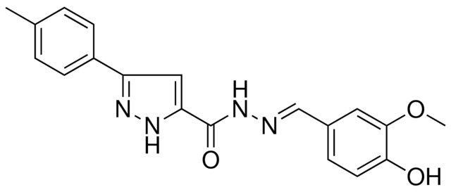 5-P-TOLYL-2H-PYRAZOLE-3-CARBOXYLIC ACID (4-HO-3-METHOXY-BENZYLIDENE)-HYDRAZIDE