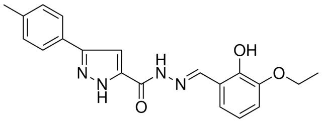 5-P-TOLYL-2H-PYRAZOLE-3-CARBOXYLIC ACID (3-ETHOXY-2-HO-BENZYLIDENE)-HYDRAZIDE