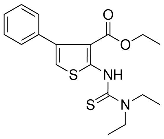 2-(3,3-DIETHYL-THIOUREIDO)-4-PHENYL-THIOPHENE-3-CARBOXYLIC ACID ETHYL ESTER