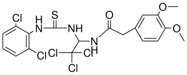 2-(3,4-DI-MEO-PH)-N-(2,2,2-TRI-CL-1-(3-(2,6-DI-CL-PH)-THIOUREIDO)-ET)-ACETAMIDE