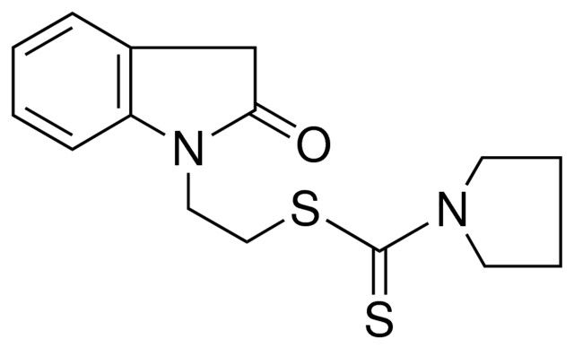 PYRROLIDINE-1-CARBODITHIOIC ACID 2-(2-OXO-2,3-DIHYDRO-INDOL-1-YL)-ETHYL ESTER