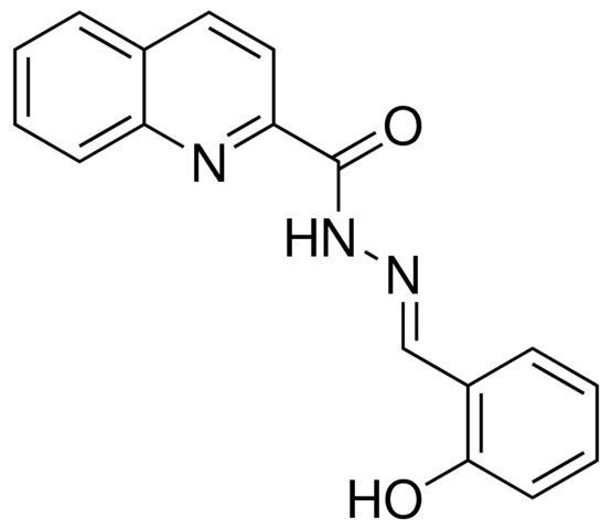 QUINOLINE-2-CARBOXYLIC ACID (2-HYDROXY-BENZYLIDENE)-HYDRAZIDE