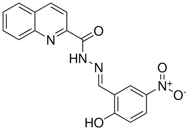 QUINOLINE-2-CARBOXYLIC ACID (2-HYDROXY-5-NITRO-BENZYLIDENE)-HYDRAZIDE