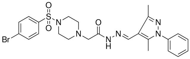 2-{4-[(4-BROMOPHENYL)SULFONYL]-1-PIPERAZINYL}-N'-[(E)-(3,5-DIMETHYL-1-PHENYL-1H-PYRAZOL-4-YL)METHYLIDENE]ACETOHYDRAZIDE