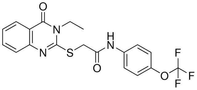 2-((3-ET-4-OXO-3,4-DIHYDRO-2-QUINAZOLINYL)THIO)-N-(4-(TRI-F-MEO)PH)ACETAMIDE