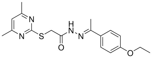 2-[(4,6-DIMETHYL-2-PYRIMIDINYL)SULFANYL]-N'-[(E)-1-(4-ETHOXYPHENYL)ETHYLIDENE]ACETOHYDRAZIDE