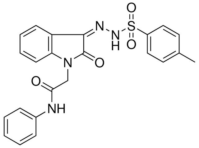 2-((3Z)-3-{[(4-METHYLPHENYL)SULFONYL]HYDRAZONO}-2-OXO-2,3-DIHYDRO-1H-INDOL-1-YL)-N-PHENYLACETAMIDE