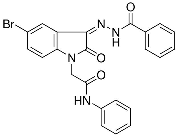 2-(3-(BENZOYL-HYDRAZONO)5-BROMO-2-OXO-2,3-DIHYDRO-INDOL-1-YL)-N-PHENYL-ACETAMIDE