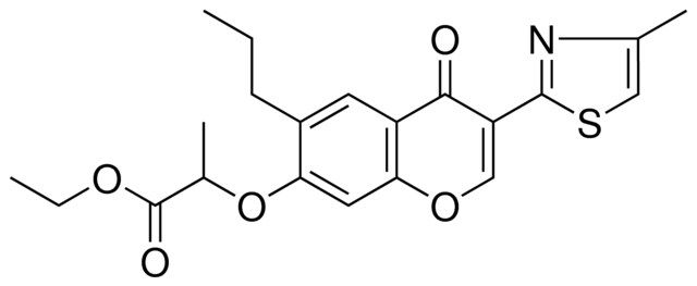 2-(3-(4-ME-THIAZOL-2-YL)-4-OXO-6-PR-4H-CHROMEN-7-YLOXY)-PROPIONIC ACID ET ESTER