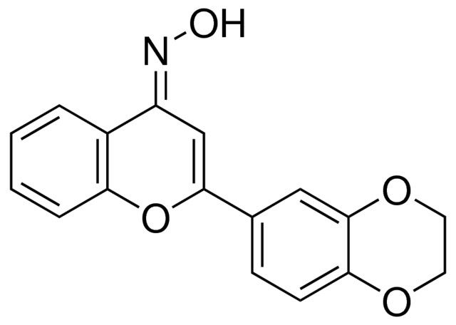 2-(2,3-DIHYDRO-BENZO(1,4)DIOXIN-6-YL)-CHROMEN-4-ONE OXIME