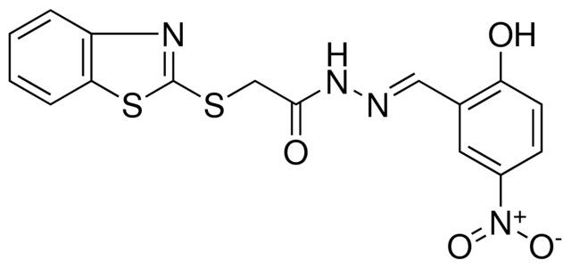 2-(BENZOTHIAZOL-2-YLSULFANYL)-ACETIC ACID (2-HO-5-NITRO-BENZYLIDENE)-HYDRAZIDE