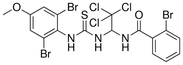 2-BR-N-(2,2,2-TRICHLORO-1-(3-(2,6-DIBROMO-4-MEO-PH)-THIOUREIDO)-ETHYL)-BENZAMIDE