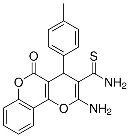 2-AMINO-5-OXO-4-P-TOLYL-4H,5H-PYRANO[3,2-C]CHROMENE-3-CARBOTHIOIC ACID AMIDE