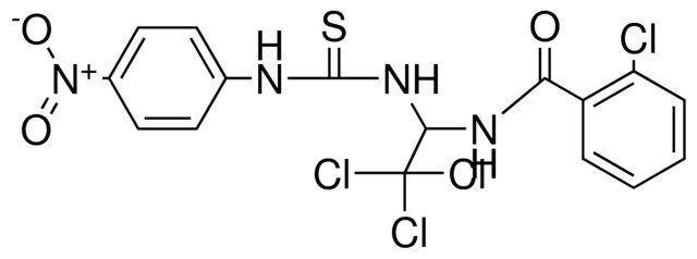 2-CHLORO-N-(2,2,2-TRICHLORO-1-(3-(4-NITRO-PHENYL)-THIOUREIDO)-ETHYL)-BENZAMIDE