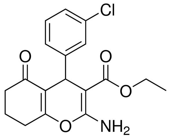 2-AMINO-4-(3-CL-PH)-5-OXO-5,6,7,8-4H-4H-CHROMENE-3-CARBOXYLIC ACID ETHYL ESTER