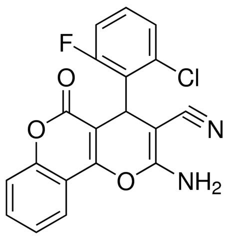 2-AMINO-4-(2-CL-6-F-PHENYL)-5-OXO-4H,5H-PYRANO[3,2-C]CHROMENE-3-CARBONITRILE