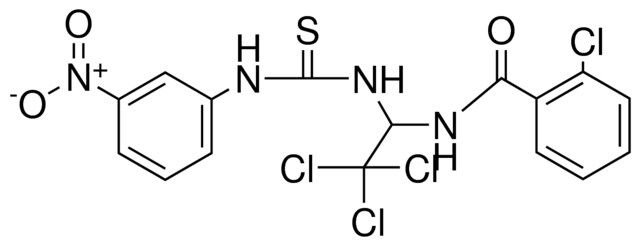 2-CHLORO-N-(2,2,2-TRICHLORO-1-(3-(3-NITRO-PHENYL)-THIOUREIDO)-ETHYL)-BENZAMIDE