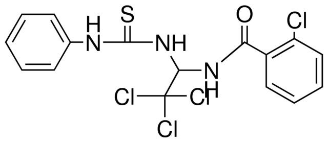 2-CHLORO-N-(2,2,2-TRICHLORO-1-(3-PHENYL-THIOUREIDO)-ETHYL)-BENZAMIDE