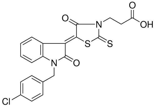 3-{(5Z)-5-[1-(4-CHLOROBENZYL)-2-OXO-1,2-DIHYDRO-3H-INDOL-3-YLIDENE]-4-OXO-2-THIOXO-1,3-THIAZOLIDIN-3-YL}PROPANOIC ACID