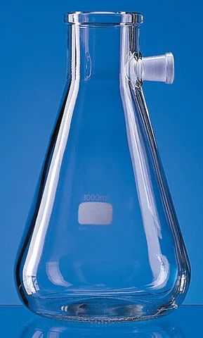 BRAND<sup>®</sup> filter flask, glass, with lateral socket