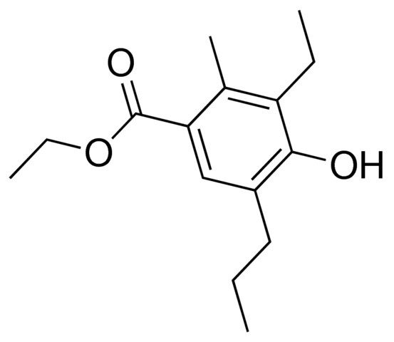 ethyl 3-ethyl-4-hydroxy-2-methyl-5-propylbenzoate